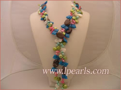 colorful 48 inches long necklace with multicolor beads