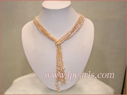 smooth on both sides purple freshwater pearl necklaces