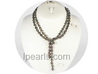 coffee smooth-on-both-side freshwater jewelry pearl necklace