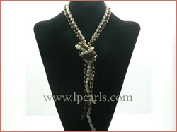 twisted smooth-on-both-side freshwater jewelry pearl necklace