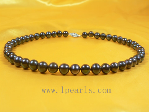 9-11mm peacock shape cultured freshwater jewelry pearl necklace