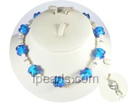 6-7mm white freshwater jewelry pearl necklace with coloured glaz