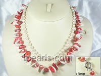 freshwater potato and blister pearl necklace