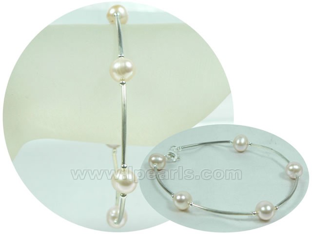graceful tin cup jewelry pearl bracelet