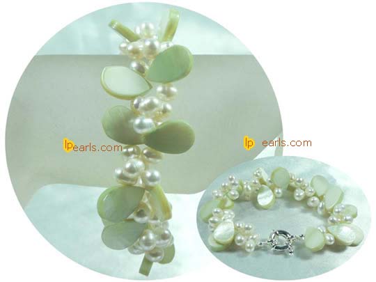 6-7mm pink top-drilled jewelry pearl bracelet