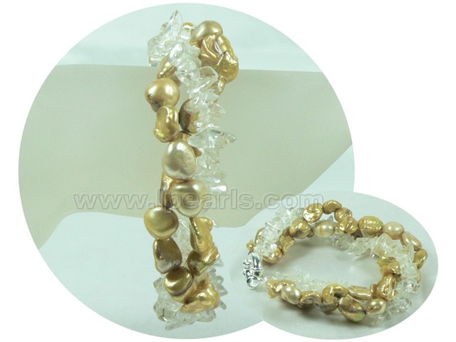 champagne keshi jewelry pearl bracelet