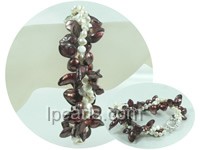 7*11mm red wine blister jewelry pearl bracelet