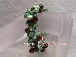 7*10mm blue blister jewelry pearl bracelet