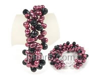 6-7mm purple top-drilled jewelry pearl bracelet