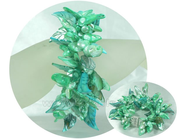 8*10mm blister blue jewelry pearls bracelet