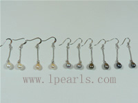 5*7mm tear-drop pearl dangling earrings