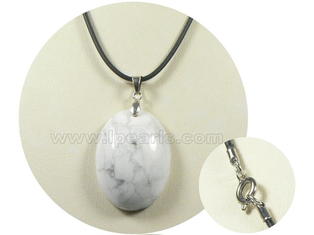 white egg shape turquoise pendant enhancer jewelry