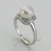 8.5-9mm 925 sterling silver pearl ring on sale