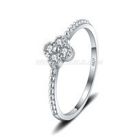 Wholesale hemisphere shape 925 sterling silver ring with zircons