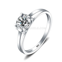 White gold plated S925 sterling silver CZ women rings