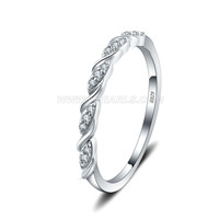 S925 sterling silver cubic zircon wedding ring for women