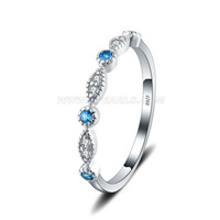 S925 sterling silver white cubic zircon rings for women