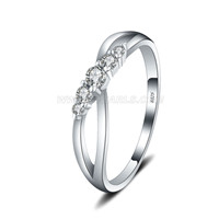 S925 sterling silver twist engagement ring for women