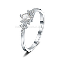 S925 sterling silver CZ engagement ring for women