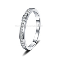 S925 sterling silver CZ wedding ring for women