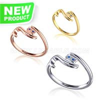 925 sterling silver lovely cat adjustable rings for women