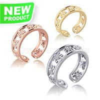 925 sterling silver bloom adjustable women rings