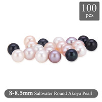 AAA 8-8.5mm round Akoya loose pearls 4 colors 100pcs