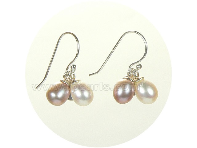 6*8mm fancy freshwater pearl Jewelry earrings