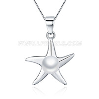 925 sterling silver star pearl pendant for women