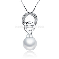 Adjustable 925 sterling silver pearls pendant