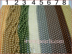12mm Two tone shell jewelry pearl strands