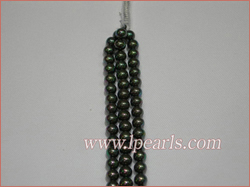 6mm round rainbow shell pearl strands