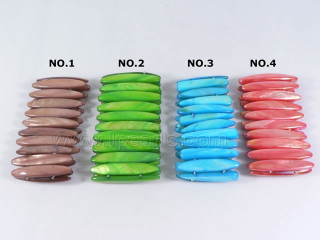 five different colors shell bracelet