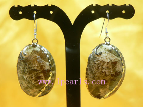 30*40mm oval shell earrings jewelry