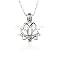 five pieces lotus flower design silver plated copper pendant