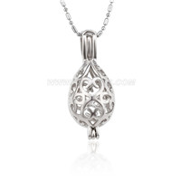 wholesale oval egg silver plated locket pendant 5pcs