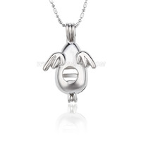 Fashion Silver plated Angle egg locket necklace pendant 5pcs