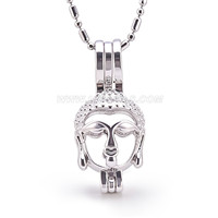 Silver plated pearl the Buddha cage pendant 5pcs