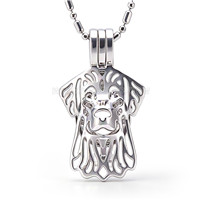 Silver plated pearl Rottweiler Pet Dog cage pendant 5pcs