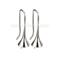 Latest wholesale silver plated Horn design earring fitting