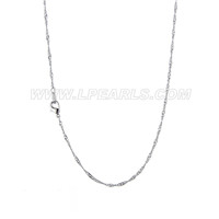 wholesale siver plated wave necklace chains 50pcs 16" 18"