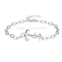 925 sterling silver anchor pearl bracelet fitting