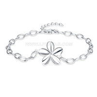 925 sterling silver flower pearl bracelet setting for women