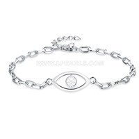 925 sterling silver eye shape bracelet setting for women