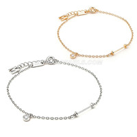 S925 sterling silver classic cubic zircon pearl bracelet setting