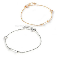 S925 sterling silver CZ romantic heart pearl bracelet mounting