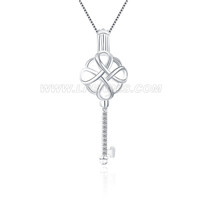 925 sterling silver girls China Knot key cage pendant