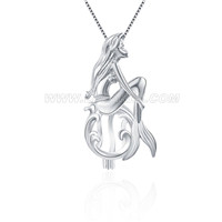 925 sterling silver Mermaid locket pendant