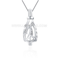 Latest 925 sterling silver wishing bottle locket pendant