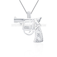 925 sterling silver gun women locket pendant